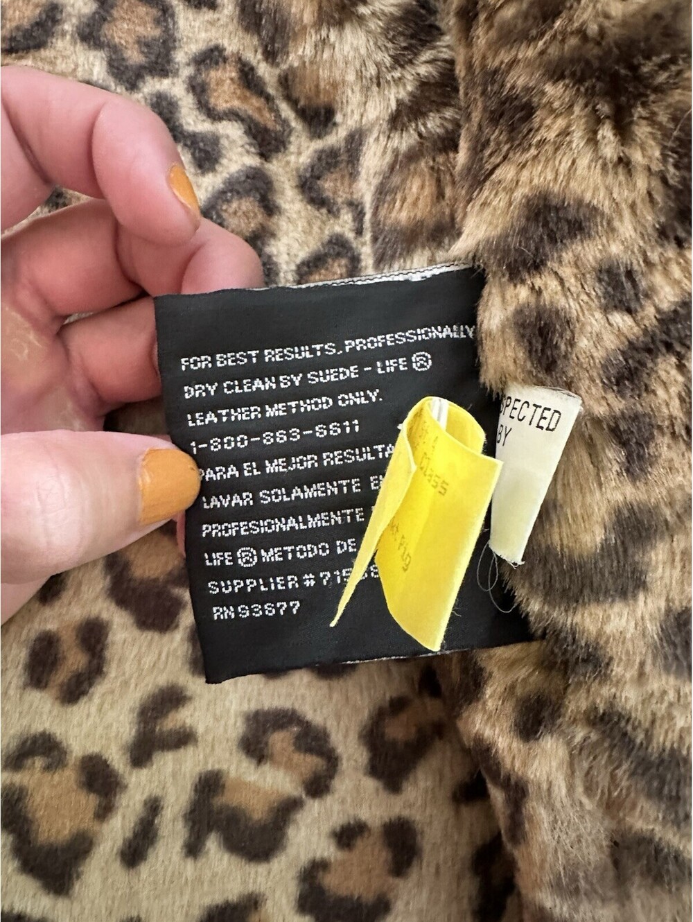 Y2K Leopard Cheetah Print Lined St Johns Bay Suede Hooded Jacket Coat L Petite - Picture 6 of 13